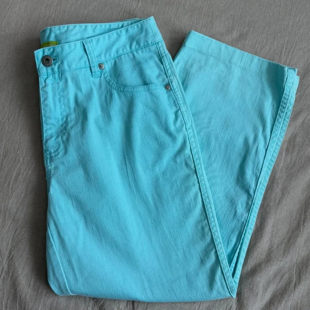 Sigrid Olsen Light Turquoise Modernist 00 Pants Size‎ 4